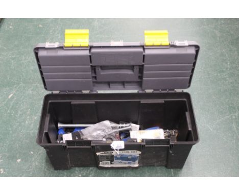 Tool box of hand tools, mini pipe bender, adjustable spanner, pipe cutter, bending spring etc  