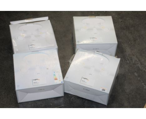 Four boxes of triple spot light ceiling light fittings 