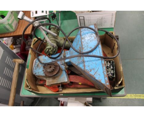 Hopper, nut and bolts etc 