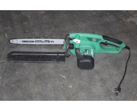 A garden line, electric chainsaw