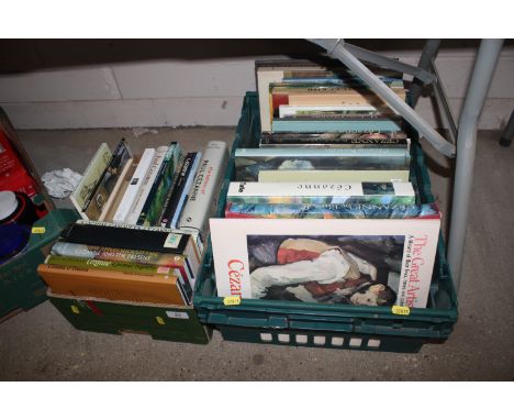 Two boxes of Cezanne reference books 