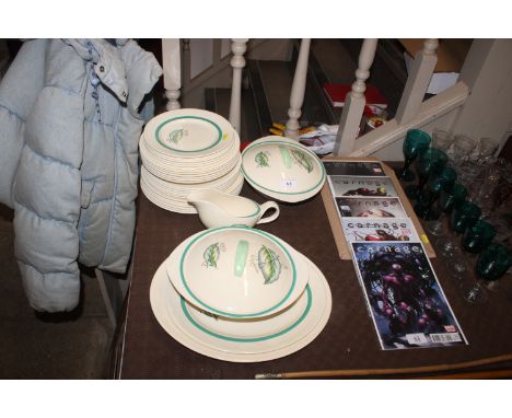 A collection of Burleigh ware floral decorated dinnerware AF