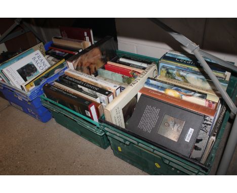 Three boxes of various books to include Rembrandt, Egon Shiel, Francis Bacon, Paul Cezanne