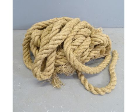 A quantity of vintage rope. 