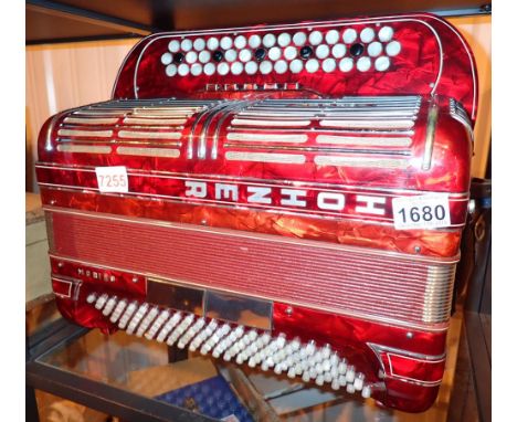 Cased Hohner Morino accordion