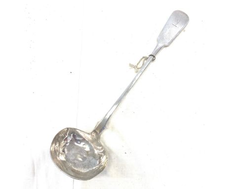 Hallmarked silver ladle London silver hallmarks age related wear and dents weight 280g 