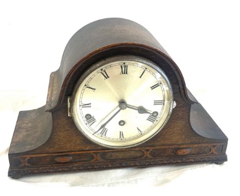 Westminister chime oak mantel clock, untested 