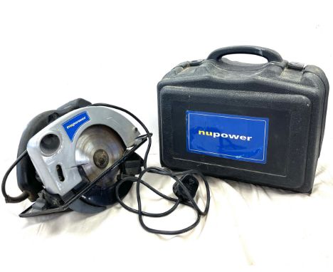 Cased Nupower, circular saw, model MNPC1300, working order 