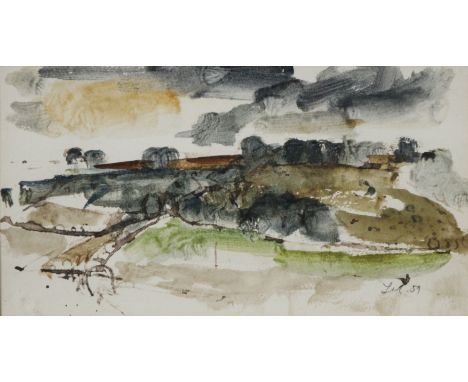 TIMOTHY GIBBS (1923-2012) A pair of watercolours “Chiltern Landscape, Wormsley” (IV &amp; V), each signed with initials &amp;