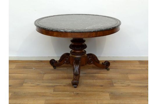 Tafel marmer blad mahonie biedermeier salontafel met fraai ... Tafel marmer blad