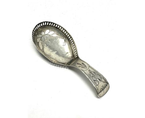 Antique Georgian silver tea caddy spoon 