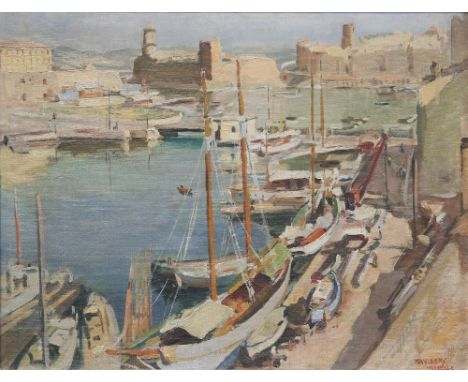 PHILIP NAVIASKY (1894-1983), "MARSEILLE", signed and titled lower right, oil on canvas, framed. 48cm by 63cmCONDITION REPORTN
