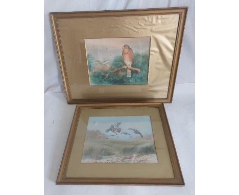 JC Harrison Two watercolours and a print&nbsp;