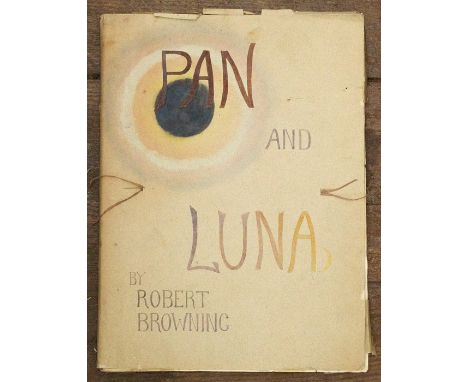 Browning, Robert. Pan and Luna, illustrated by R. Wheatcroft, manuscript in black ink (presumably written by the illustrator)