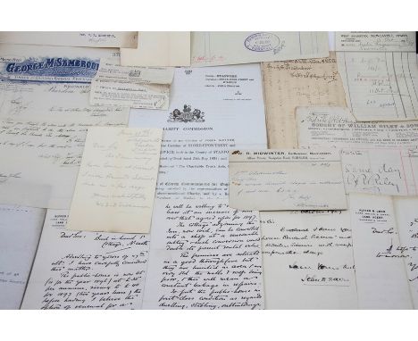 Collection of 18th &amp; 19th century vellum indentures relating to Staffordshire (predominantly Newcastle-under-Lyme), inclu