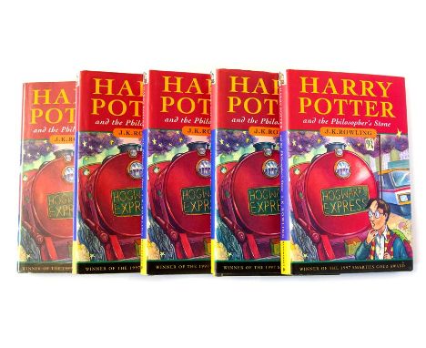 Rowling, J. K. Harry Potter and the Philosopher's Stone, London: Bloomsbury, 1997. Six copies of the first edition hardback, 