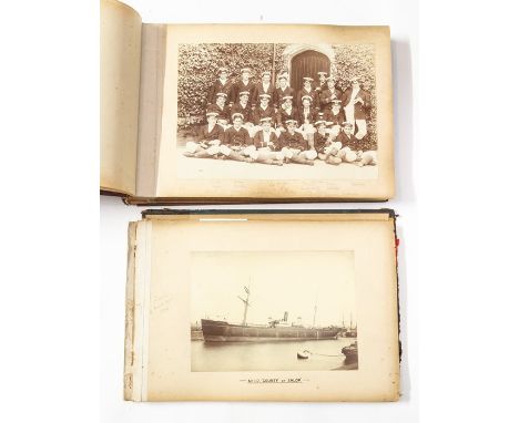 Royal Navy / Travel &amp; Exploration Interest. Edwardian album containing 215 mounted pictures (original photographs, portra