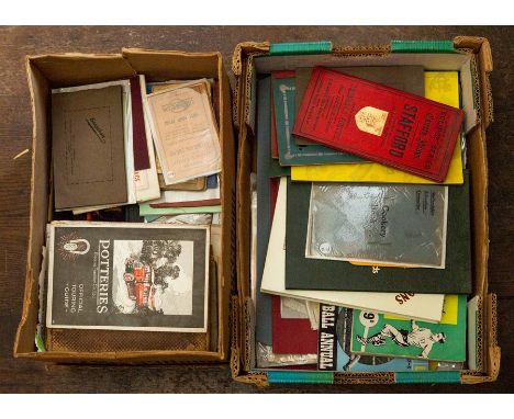 Collection of printed material relating to Staffordshire, including an engraved copper plate by W. J. Cornall of Bristol (arm