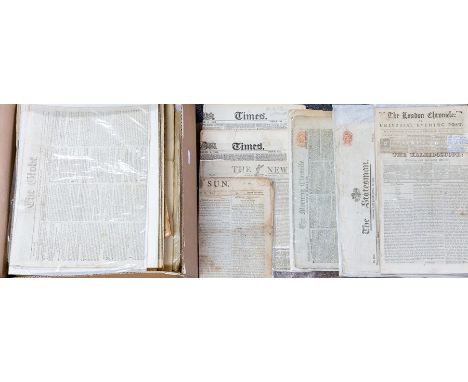 Collection of newspapers, including Staffordshire Advertiser (numerous volumes dating from 1815 to 1902); Staffordshire Senti