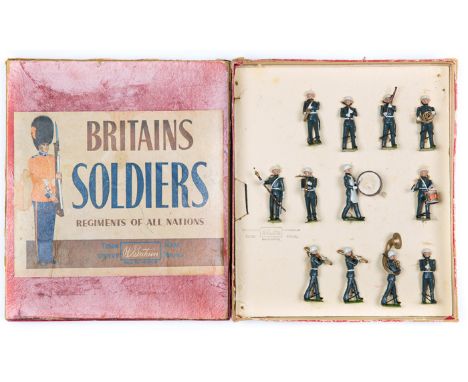 Britains The Band of the United States Army in khaki set No.2117. 1956-61 a scarce set comprising 12 marching figures, band m