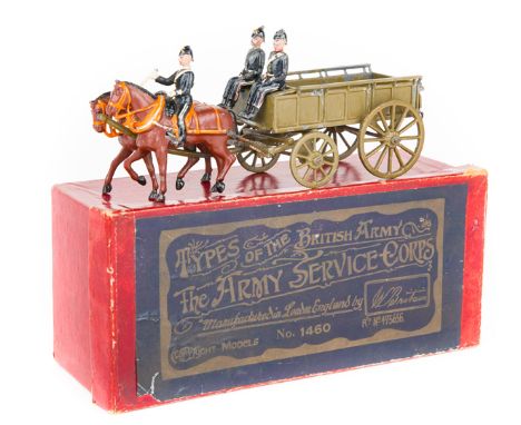 Britains Types of the British Army – The Army Service Corps No.1460. 1906-20 Comprising an RASC wagon with 2 horses, one moun