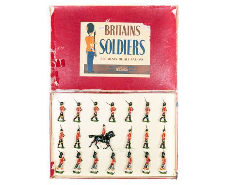 Britains soldiers from Set 1323 - British Army Display Set. Comprising 7 Royal Fusiliers with rifles at the slope, bayonets f