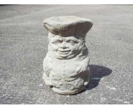 Garden Stoneware - a reconstituted stone planter in the form of a Toby jug, approx 45 cm (h)