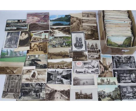 Deltiology - In excess of 500 early to mid-period UK cards to include real photos, street scenes and similar.