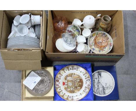 Lot to comprising ceramics to include Masons, Poole Pottery, Crown Ming dinner wares, glassware and other. [2]