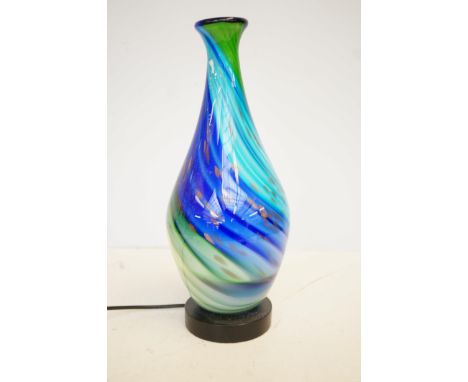 Murano glass vase converted into table lamp 