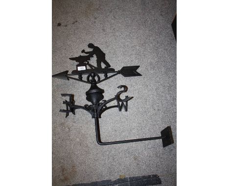 ***A MODERN CAST METAL BLACKSMITH WEATHER VANE