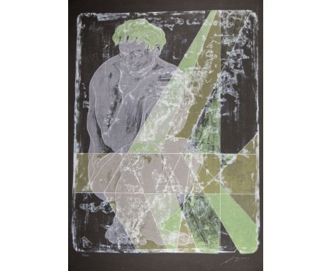 Hans Erni (Swiss, 1909-2015) 'Der Denker' lithograph 1959, edition 93/150, signed lower right, unframed 27 x 21in. (69 x 53cm