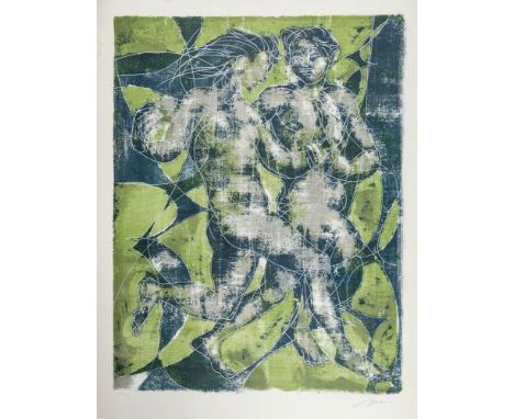 Hans Erni (Swiss, 1909-2015) 'Fruhling' lithograph 1958, edition 133/150, signed lower right, unframed 36 x 25in. (91 x 63cm.