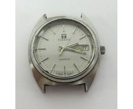 Tissot, a gents stainless steel  'Day Date' wristwatch, also a silver fashion watch John Perret, Incabloc, stamped 800, boxed
