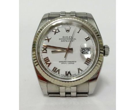 Rolex, a gents Oyster Perpetual Date Just Chronometer, stainless steel wristwatch, extra link, number 116234, D 092022, guara