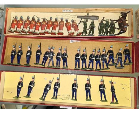 2 BOXES OF BRITAIN'S URUGUAYAN MILITARY SCHOOL CADETS &amp; 1 BOX POSSIBLY OF THE INDIAN ARMY SERVICE CORPS - NOT IN ORIGINAL