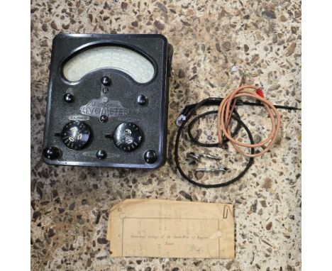 VINTAGE VOLT METER &amp; CABLES