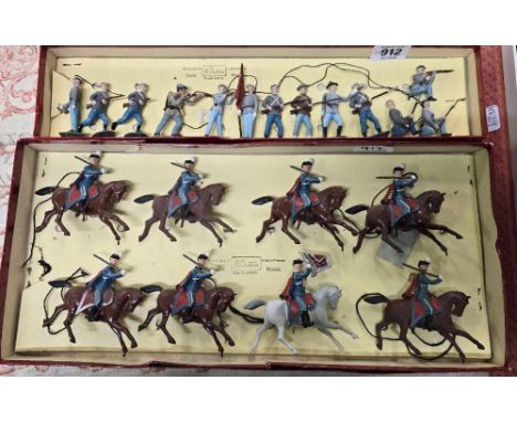 2 CARTONS OF BRITAIN'S CONFEDERATE ARMY LEAD SOLDIERS &amp; DANISH ARMY HUSSARS 