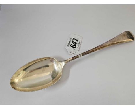 SILVER TABLE SPOON, B'HAM 1929 BY  CB &amp; S, 79g