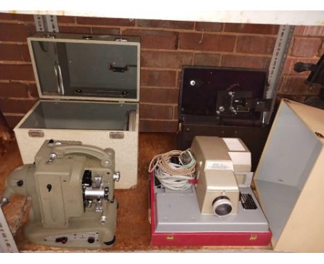 PAILLARD CINE FILM PROJECTOR IN CASE, A CINE KODAK EDITING VIEWER IN CASE &amp; AN ALDIS AUTOMATIC MOTOR 200/250 PROJECTOR