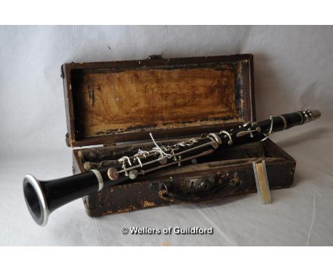*A Robert Durand et Cie, Paris, blackwood clarinet, cased. (Lot is subject to VAT)