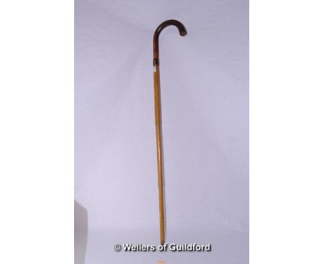 *Walking stick with horn tip, 'gadget' sections (Lot subject to VAT)