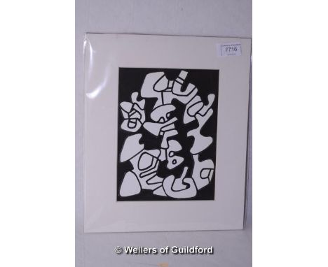 *Jean Dubuffet mounted Heliogravure print, Skira, 1973 (Lot subject to VAT)