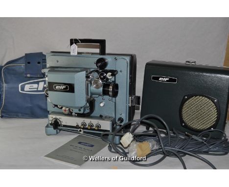 *Elf 16mm projector with cables, case and operators manual