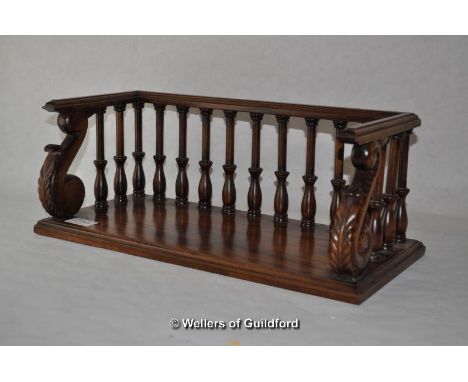 *Carved and turned reproduction mahogany book shelf (Lot subject to VAT)
