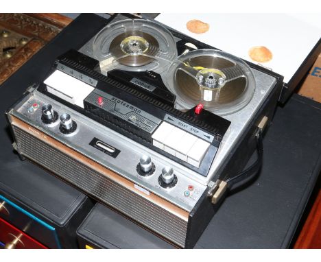 A Robuk Statesman reel to reel tape recorder.