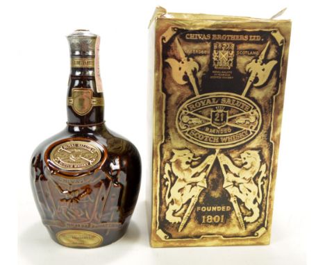 A boxed Chivas Brothers 'Royal Salute' 21 year old blended Scotch whisky, sealed, with branded pouch and label and presented 