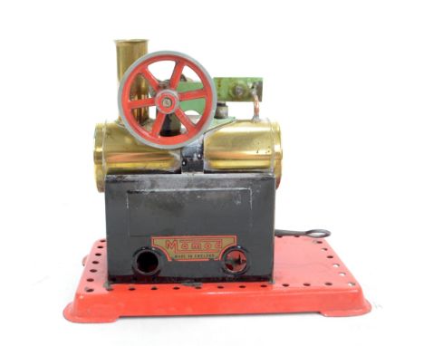 A Mamod steam engine with burner, lacking box.  CONDITION REPORT: General wear throughout. 