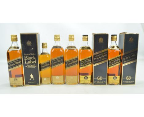 Six bottles of Johnnie Walker Black Label 'Extra Special' Old Scotch Whisky, 75cl (x5, three boxed) and 37.8cl (6). CONDITION
