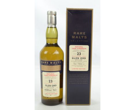 A rare malt selection series Glen Ord aged 23 years natural cask strength single malt Scotch whisky, distilled 1974, limited 